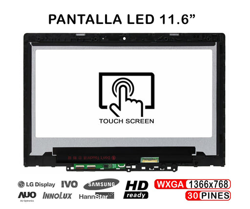 Pantalla Led Táctil Con Marco De 11.6" Para Portátil Lenovo Winbook 300E 2Nd Gen 5D10T45069