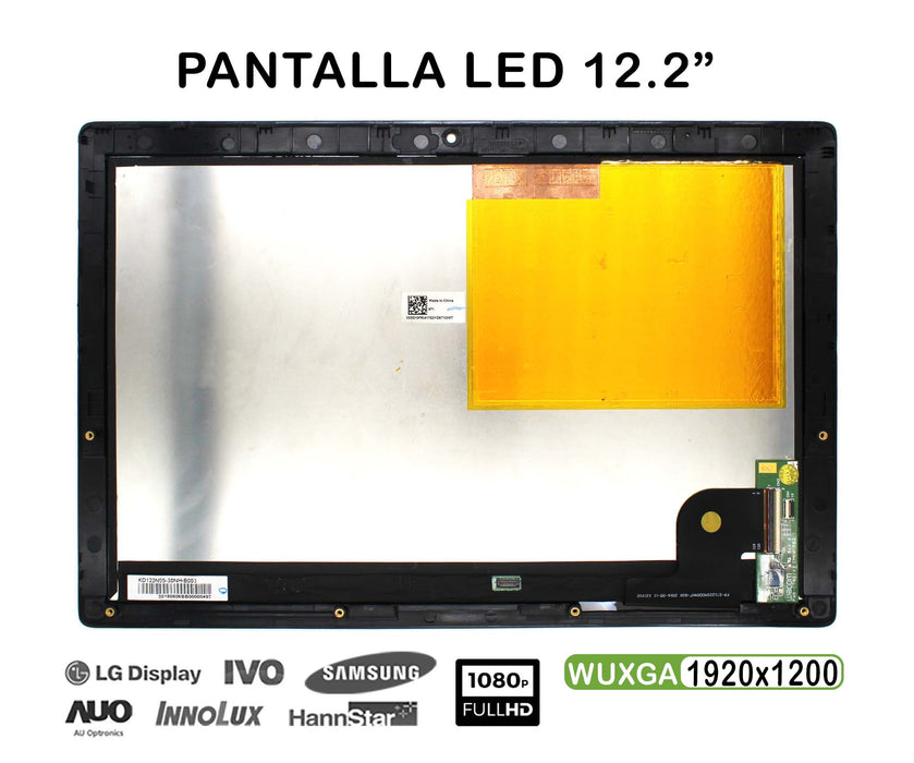 Pantalla Led De 12.2" Para Portátil Lenovo Ideapad Miix 520-12Ikb 5D10P92347 Con Marco