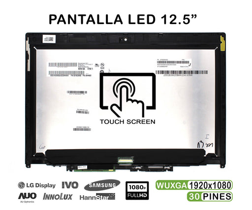 Pantalla Táctil Led De 12.5" Para Portátil Lenovo Thinkpad Yoga 260 Fhd 30 Pines