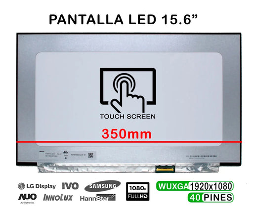 Pantalla Led Táctil De 15.6" Para Portátil N156Hcn-Eaa C1 Fhd 40 Pines