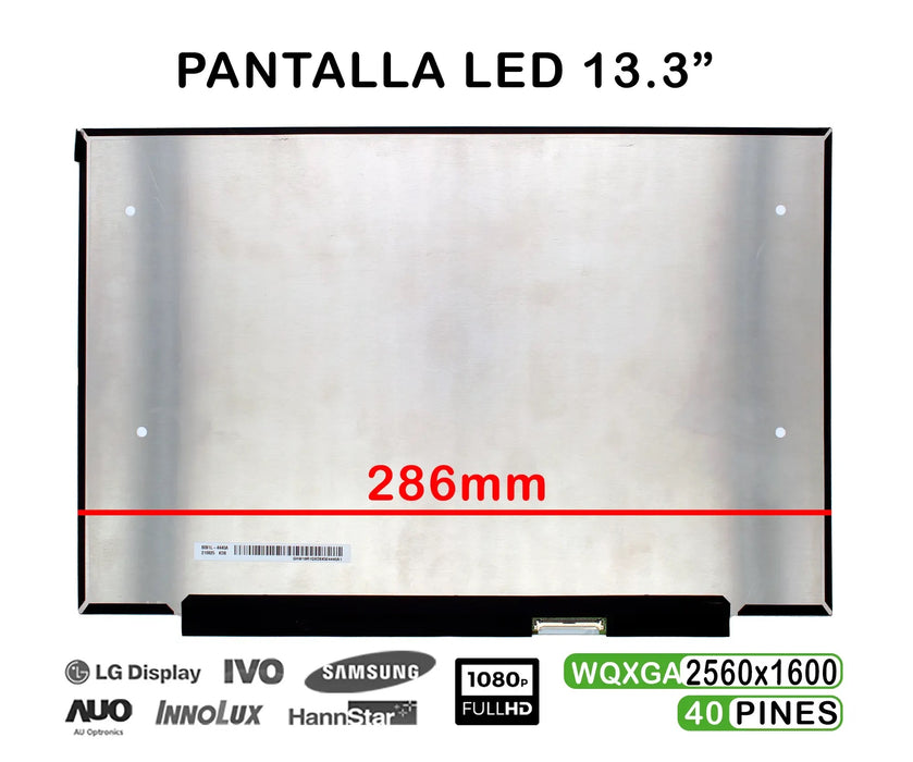 Pantalla Led De 13.3" Para Portátil Lp133Wq1-Spk4 Ne133Qdm-N65
