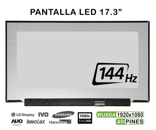 Pantalla Led De 17.3" Para Portátil Lp173Wfg-Spb1 144Hz 40 Pines Fhd
