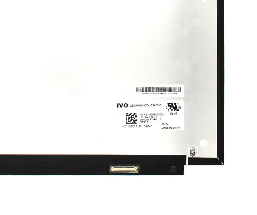 Pantalla Led De 14" Para Portátil M140Nvf7 R0 1.7 Ips 120Hz 40 Pines Fhd
