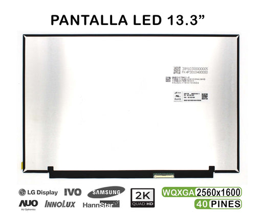 Pantalla Led De 13.3" Para Portátil Mnd307Da1-5 40 Pines
