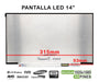 Pantalla Led De 14" Para Portátil N140Hce-En2 Rev.C4 Fhd 30 Pines