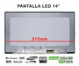Pantalla Led De 14" Para Portátil N140Hcn-E5C Fhd 40 Pines