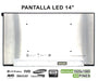 Pantalla Led De 14" Para Portátil N140Hcq-G51 Rev.C1