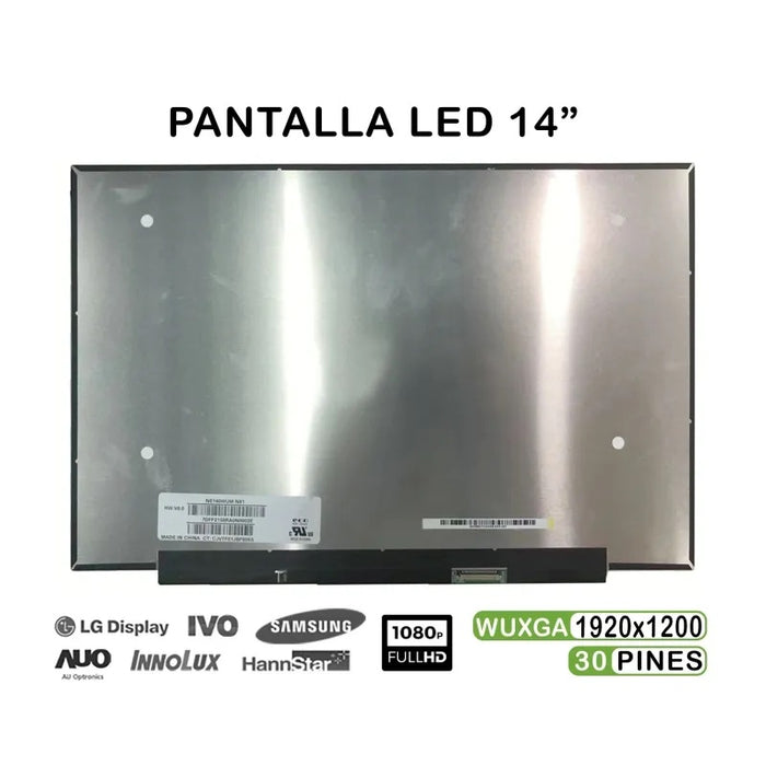 Pantalla Led De 14" Para Portátil N140Jca-Elk