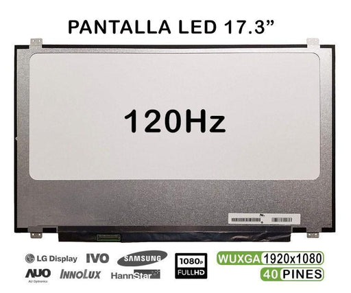 Pantalla Led De 17.3" Para Portátil N173Hhe-G32 Rev.C1 40 Pines 120Hz