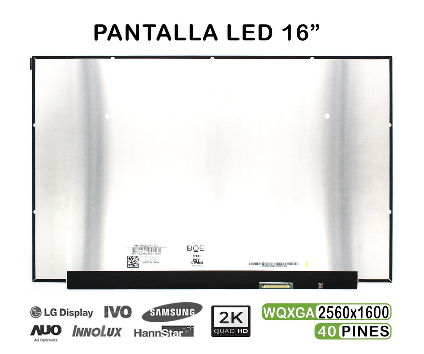 Pantalla Led De 16" Para Portátil Ne160Qdm-N62 40 Pines