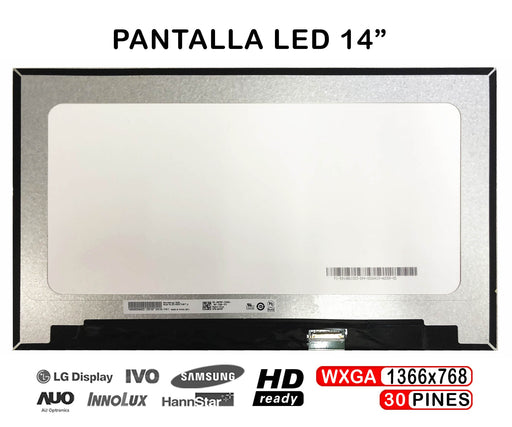Pantalla Led De 14" Para Portátil Nt140Whm-N45 30 Pines