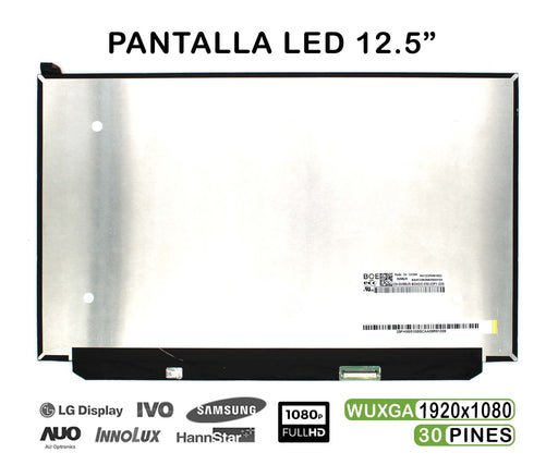 Pantalla Led De 12.5" Para Portátil Nv125Fhm-N82 Nv125Fhm-N83
