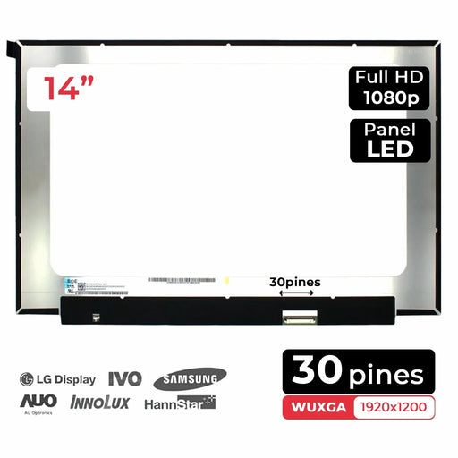 Pantalla Led De 14" Para Portátil Nv140Wum-N44 Nv140Wum-N44 V8.2 1920X1200 30 Pines