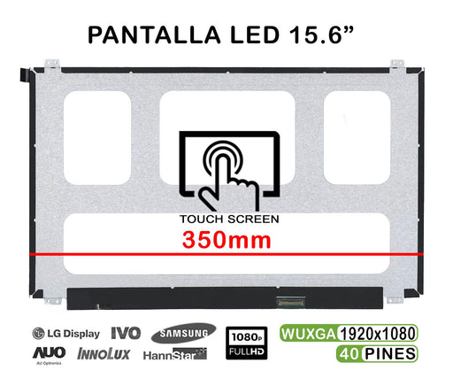 Pantalla Led Táctil De 15.6" Para Portátil Nv156Fhm-T00 350Mm 1920X1080 40 Pines Especial