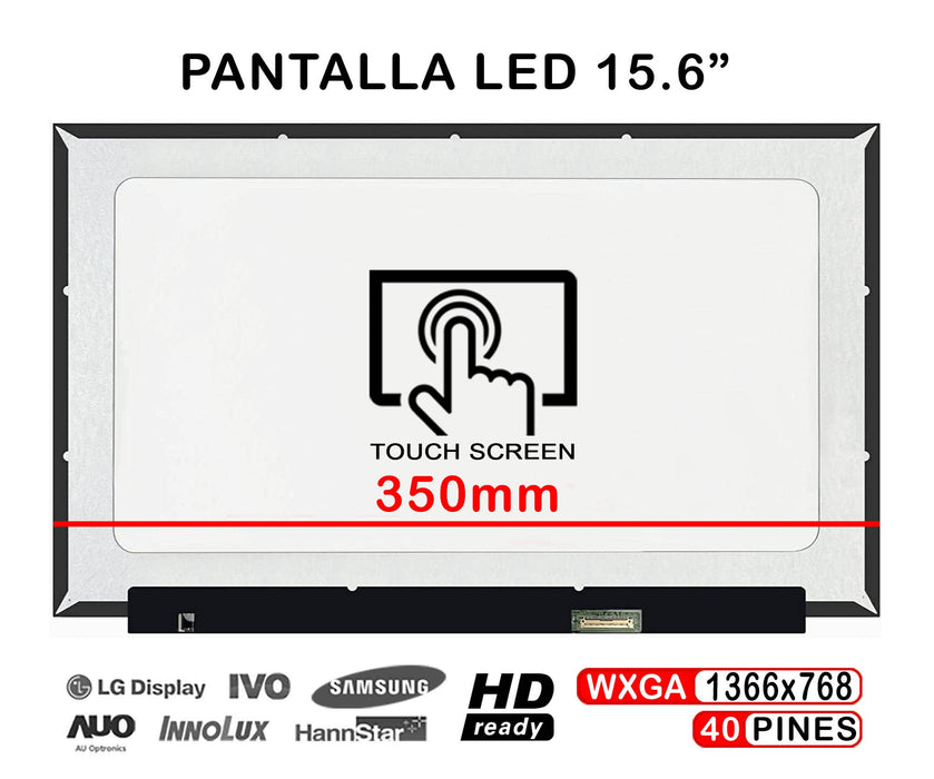 Pantalla Led Táctil De 15.6" Para Portátil Nt156Whm-T02 40 Pines