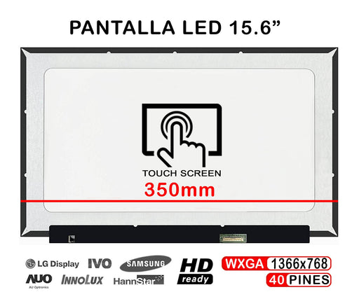 Pantalla Led Táctil De 15.6" Para Portátil Nt156Whm-T03 40 Pines