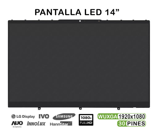 Pantalla Led Táctil De 14" Para Portátil Lenovo Ideapad Yoga7-14Itl5 5D10S39670 30 Pines