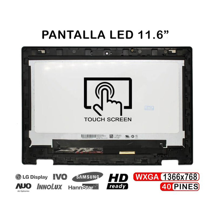 Pantalla Táctil Led De 11.6" Para Portátil Acer Chromebook Cp311 Cp311 2h Con Marco