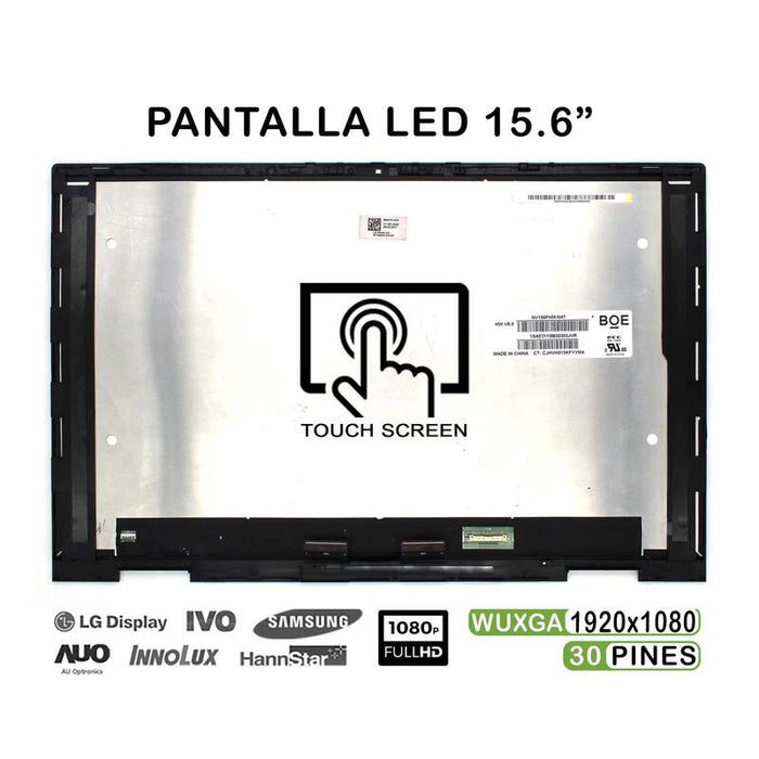 Pantalla Táctil Led De 15.6" Para Portátil Hp Envy X360 15 Ew 15 Ey 15z Ey Con Marco
