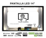 Pantalla Led Táctil 14" Para Portátil Hp Pavilion X360 14M-By Fhd Sin Marco De Plástico + Cristal Frontal