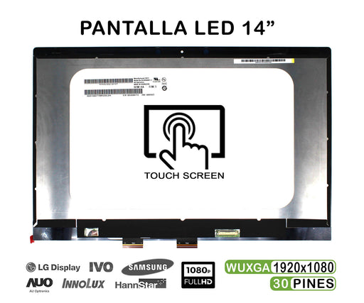 Pantalla Led De 14" Táctil Sin Marco Para Portátil Hp Pavilion X360 14-Cd 14M-Cd