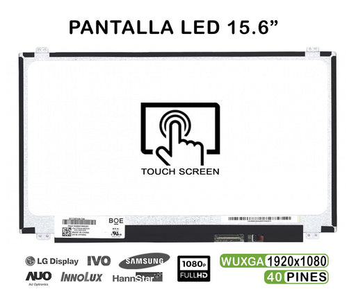 Pantalla Led De 15.6" Táctil Para Portátil Nt156Fhm-T00 Fhd 40 Pines