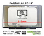 Pantalla Led Táctil De 14" Para Portátil Nv140Fhm-T01 40 Pin Ips