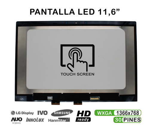 Pantalla Táctil Para Portátil Toshiba Radius 11 L10W-B Series 11,6"