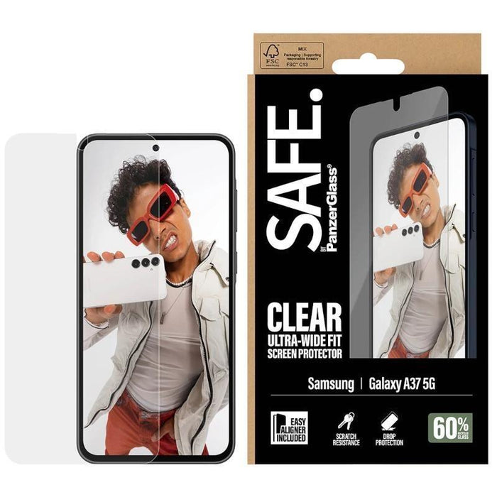 Panzerglass Safe Displayschutz Samsung Galaxy A37  Ultra-Wide Fit Easyaligner