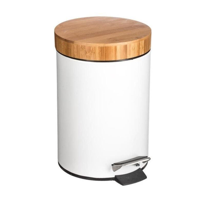 Papelera Baño Bambu-Blanco 3l Colección 'Natureo'