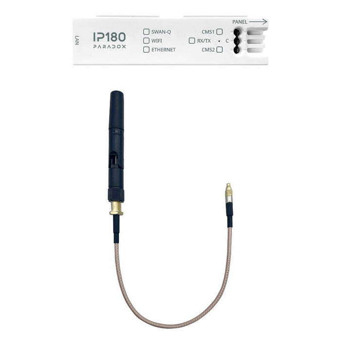 Paradox Ip180 Módulo De Internet, Mqtt, Cuatro Receptores, Ethernet Y Wi-Fi. Antena Wifi Incluida. Grado 3