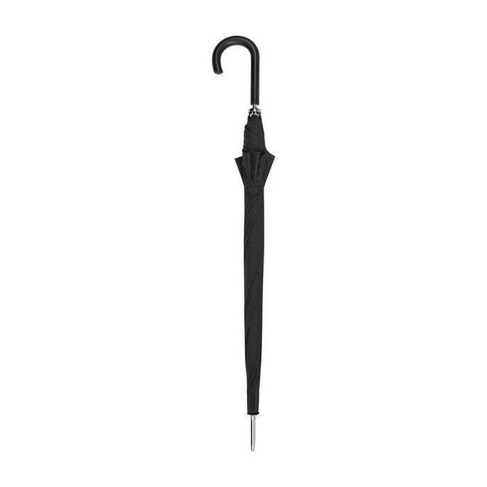 Paraguas Automático Golf 8 Varillas Ø75cm Puño Curvo Negro Clima