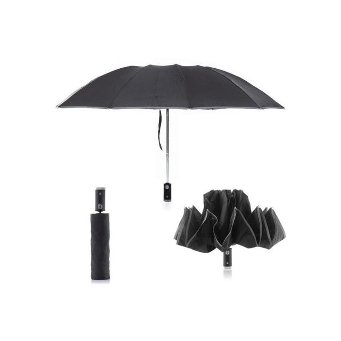 Paraguas  Innovagoods Folbrella  De Cierre Inverso Con Luz Led - Reflectante - Antigoteo - Compacto - Ligero - Color
