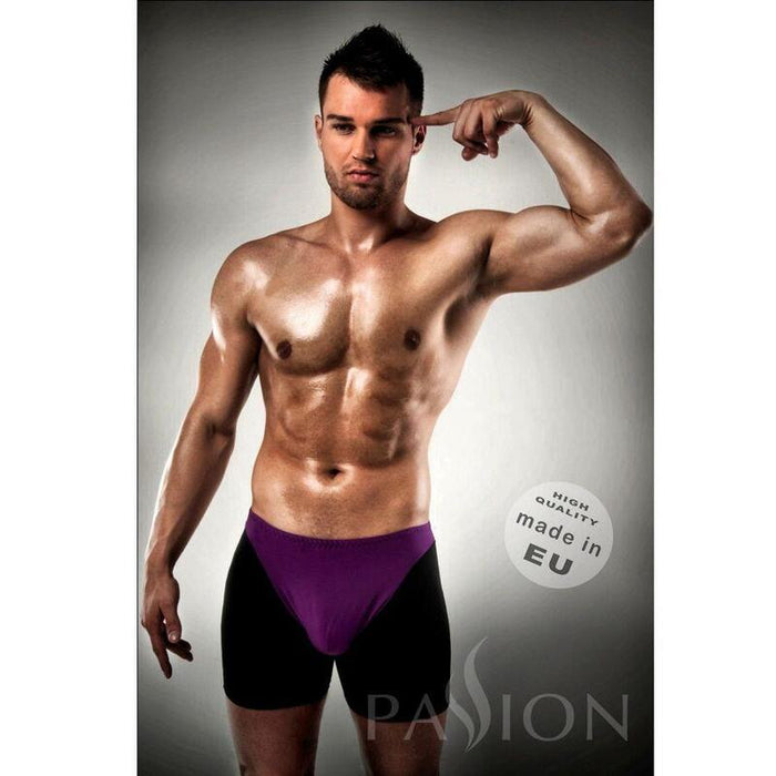 Passion - Boxer 009 Lila/ Negro Erotic Lingerie S/M