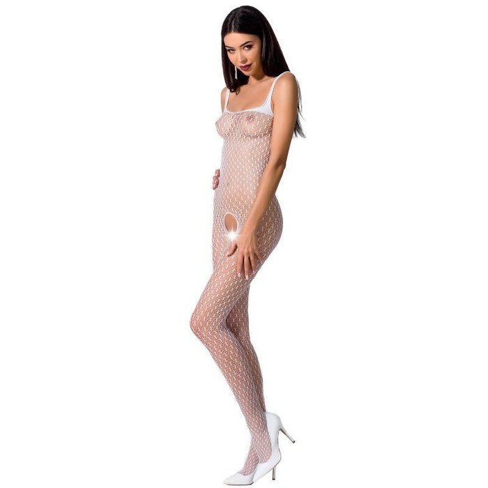 Passion - Woman Bs071 Bodystocking Blanco Talla Unica