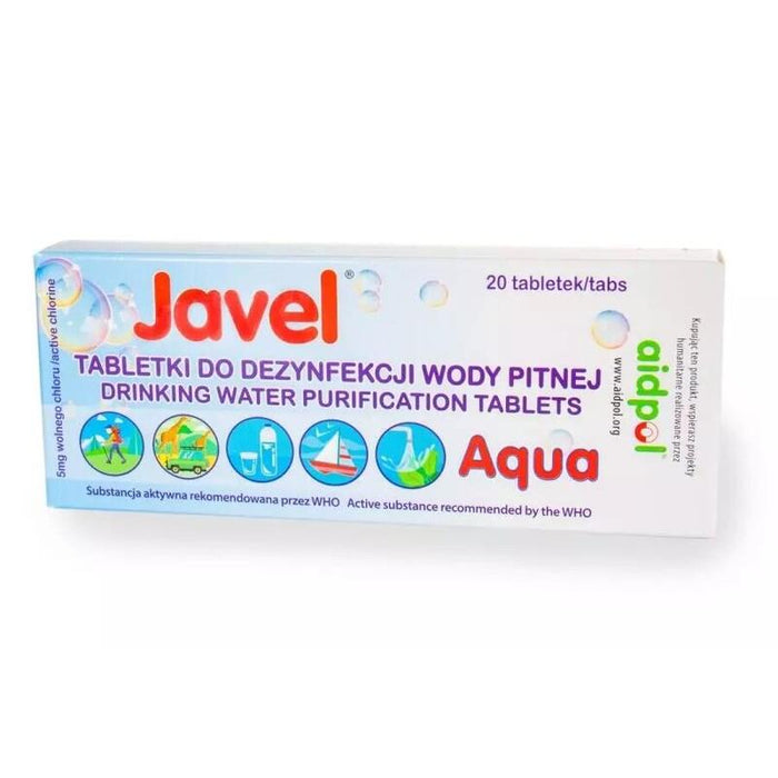 Pastillas Para Desinfectar El Agua Javel Aqua, 20 Unidades