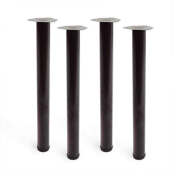 Pata Cilíndrica De Mesa, Modelo 4406, De Acero En Color Negro, Ø60 X 710 Mm, 4 Uds