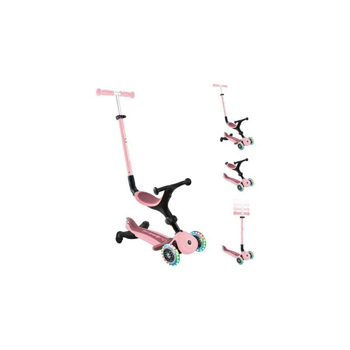 Luces Activas De Globber Go-Up 360, Scooter Rosa/Pink 749-310