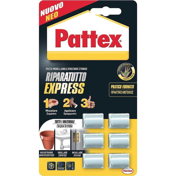 Pattex Repair Express Powerknete, Zweikomponenten, 6st Ss 5g