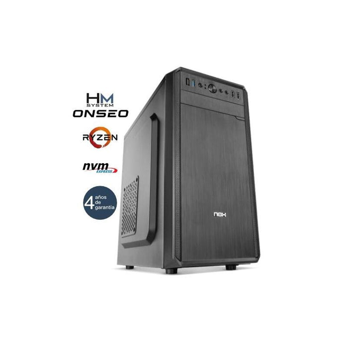Pc Hm System Ryzen Force C1 Minitorre Mt Amd Ryzen 5 5600g 16gb 500gb M.2 Nvme Usb 3.0 4 Años Garantía 30 Días Doa