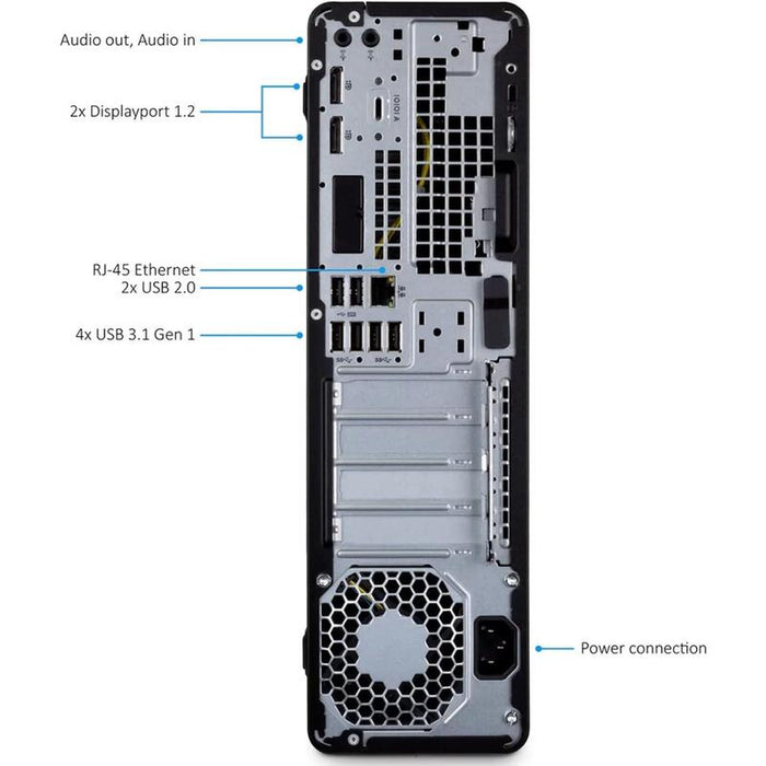 Pc Reacondicionado Hp Elitedesk 800 G5 Sff I3-8100 16gb 256gb Ssd + 500gb Hdd  W11 Pro Instalado 1 Año De Garantia