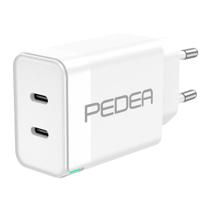 Pedea 40w Usb-C (Pd) Schnellcargador - 2-Ports Mehrfach Handy-Cargador Mit Usb-C, Weiss