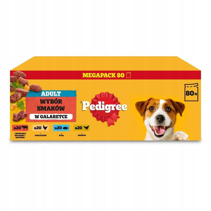 Pedigree Wybór Smaków Z Warzywami W Galaretce Mokra Karma Para Perro 80x100g
