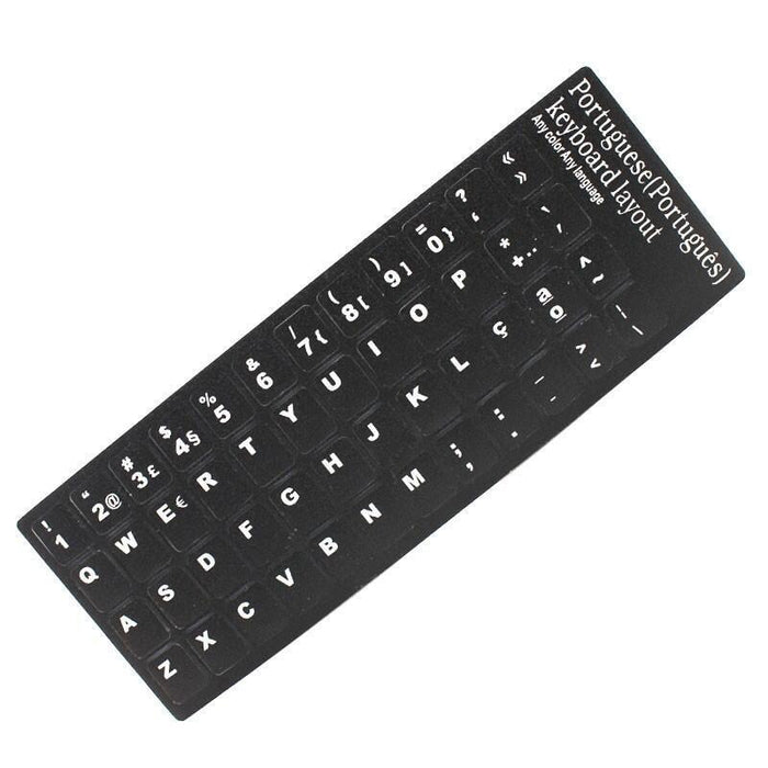 Pegatinas Teclado Portugués Negro