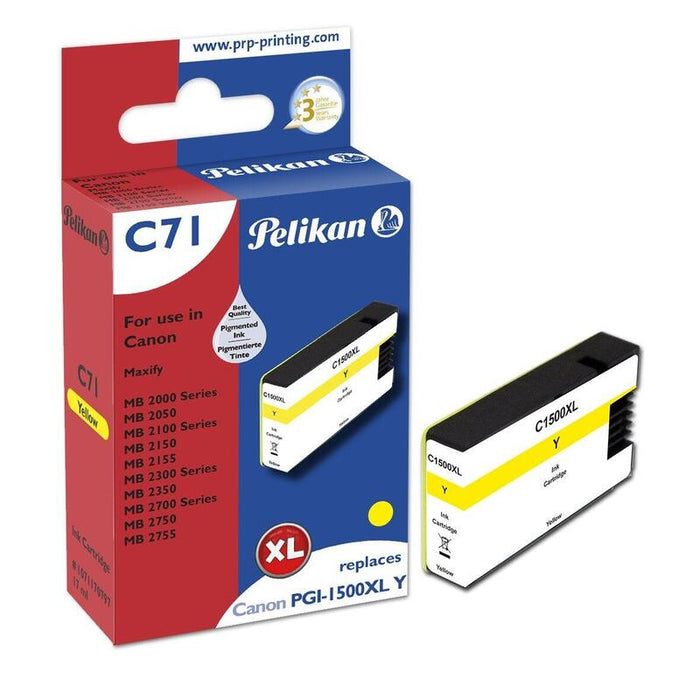 Pelikan Tinta Canon C71 Pgi1500xl Ye Amarillo Compatible