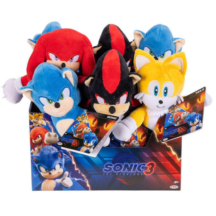 Peluche Pack De 8 Unidades  La Pelicula Sonic 3 23cm Surtido