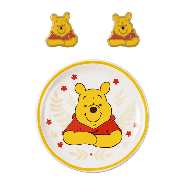 Pendientes + Plato Bisuteria Winnie The Pooh Disney