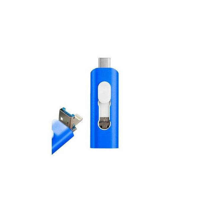 Pendrive 64gb 3 En 1 Cool  Azul