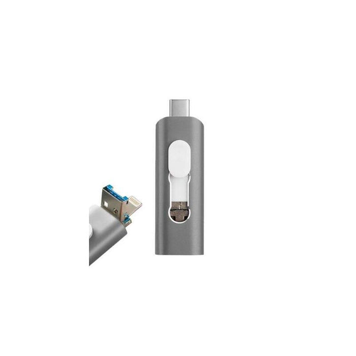 Pendrive 64gb 3 En 1 Cool Gris