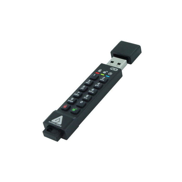 Pendrive Apricorn Usb 3.0 64gb Securekey 256bit Aes-Xts, Ip58